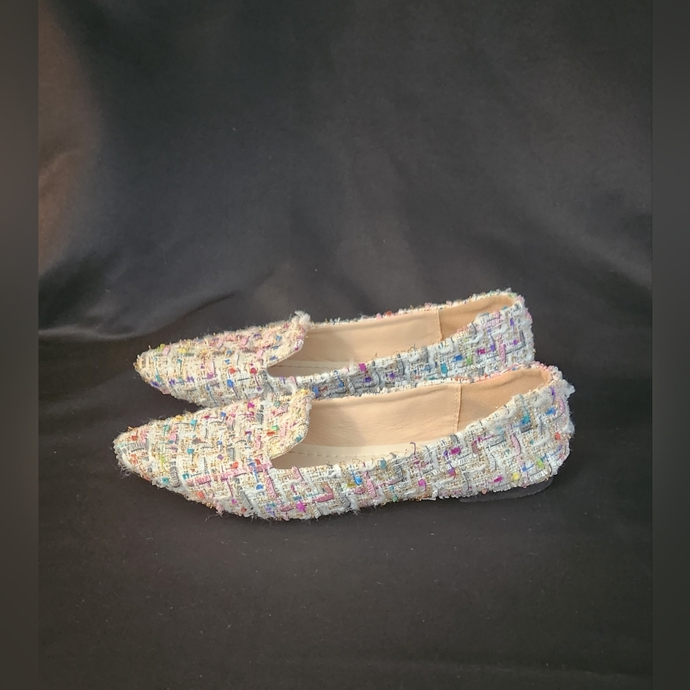 Women's Tweed Multicolor Loafers - Picture 13 of 16